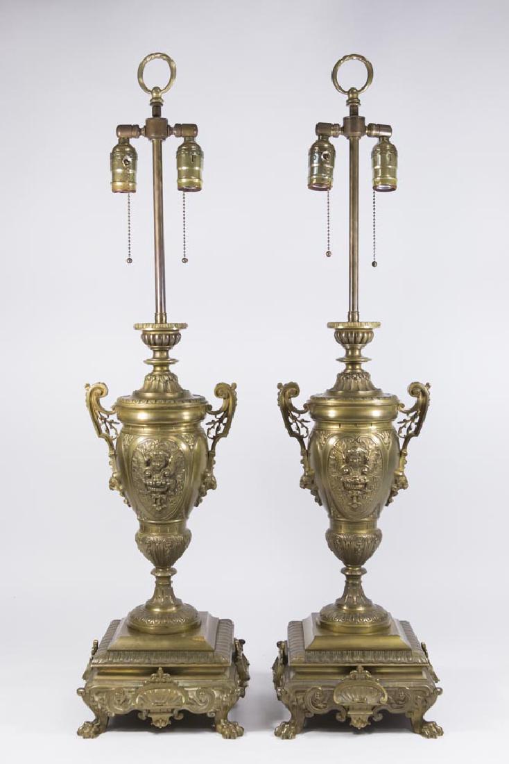 Pair of Bronze Figural Lamps (1 of 4)