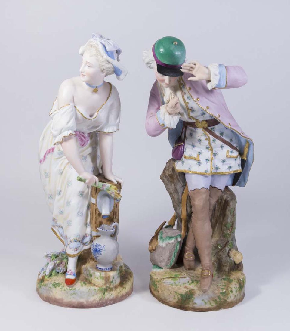 Pair Chelsea Porcelain Figures, Male & Female (1 of 7)