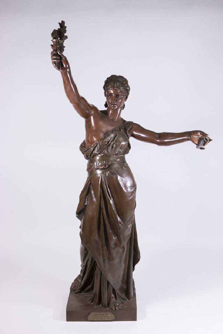 Jean-Jules Cambo Figural Bronze, "La Paix" (1 of 8)