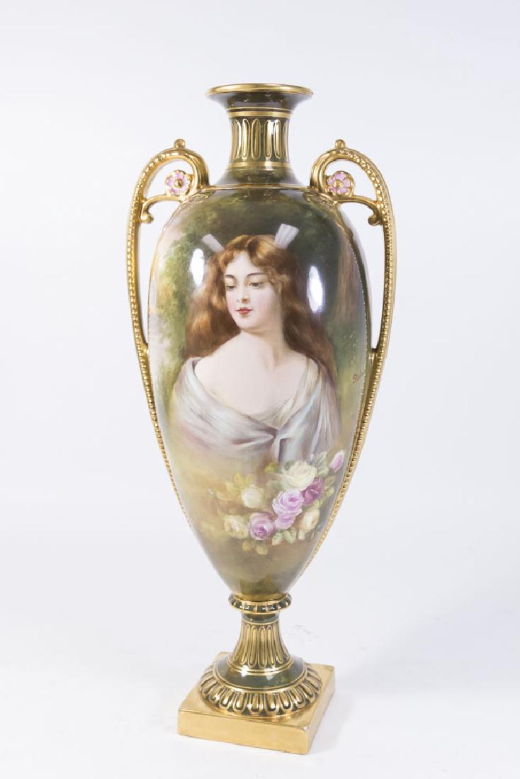 Royal Vienna Handpainted Portrait Vase (1 of 8)