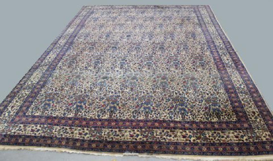 Antique Ivory Levar Kerman Persian Rug/Carpet (1 of 9)