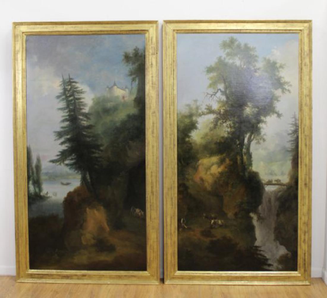Pair Large Wall Panels, European Landscapes (1 of 4)