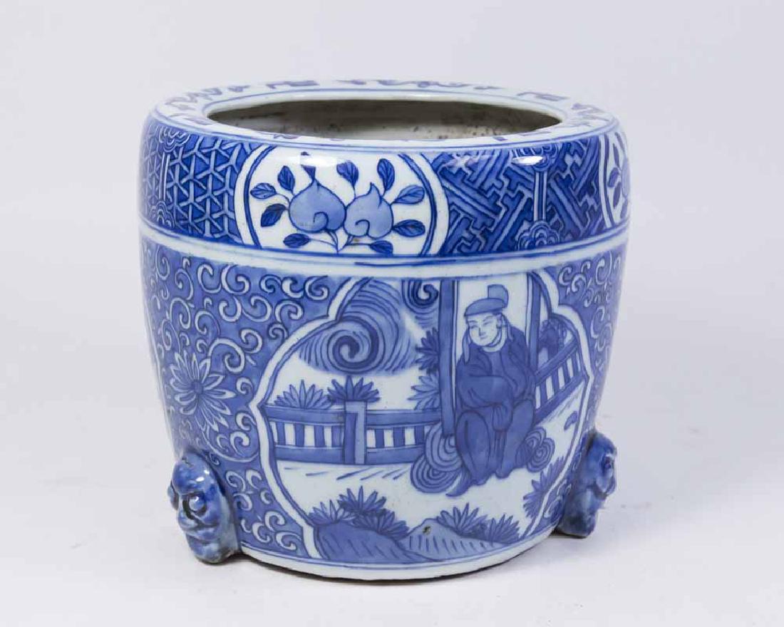 Chinese Blue & White Tripod Censer (1 of 6)