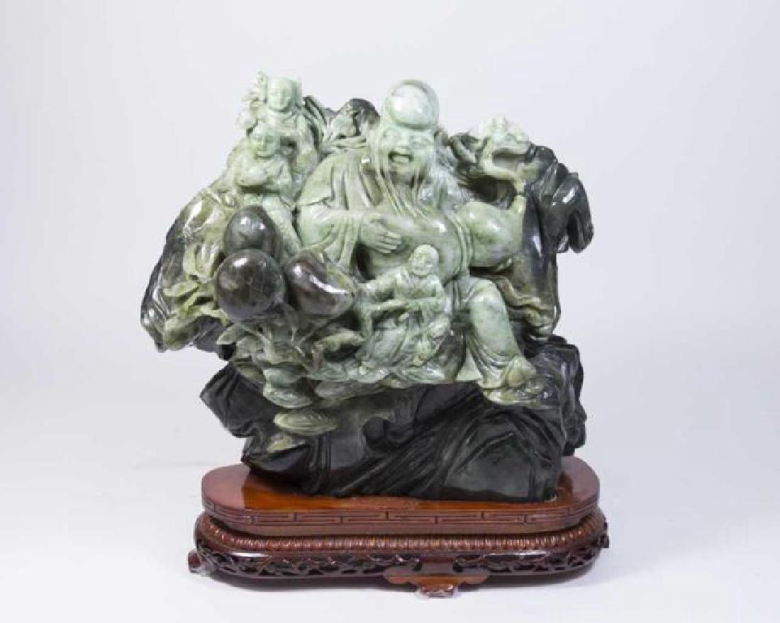 :Carved Jade Grouping of Longevity (1 of 4)