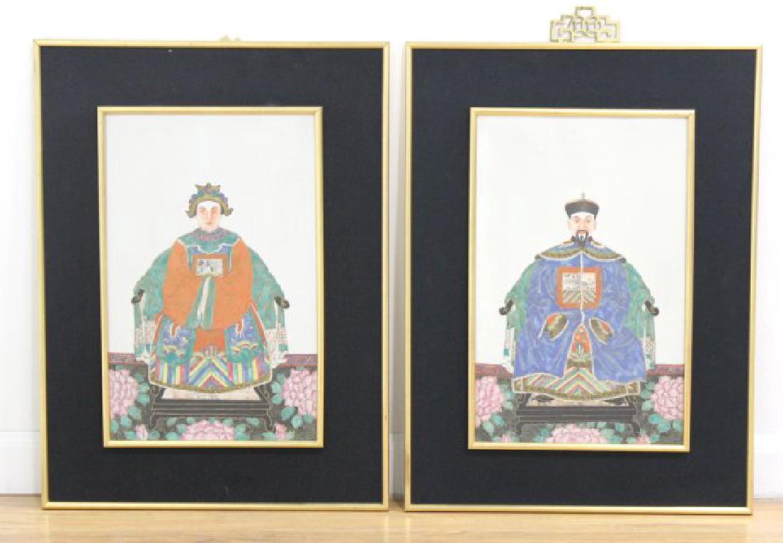 :Pair Chinese Porcelain Ancestor Portraits (1 of 3)
