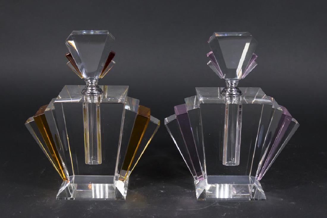Pair Art Deco Style Scent Bottles (1 of 4)