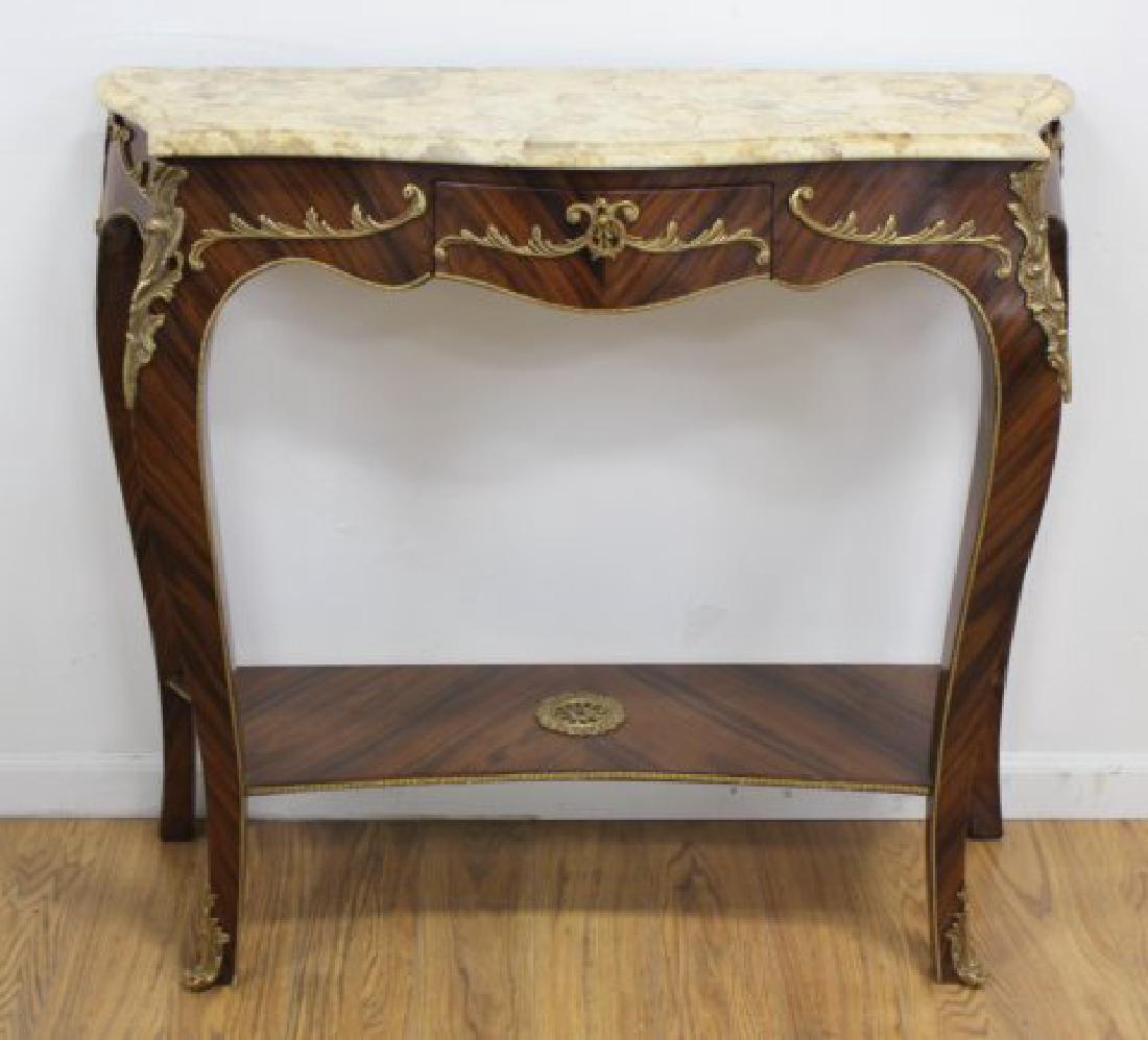 Marble Top Console Table with Bronze Mounts (1 of 5)