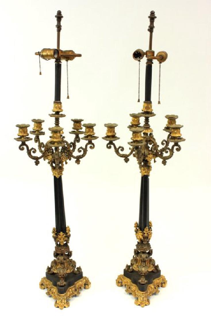 Pair Louis Philippe Ormolu & Marble Candelabra (1 of 3)