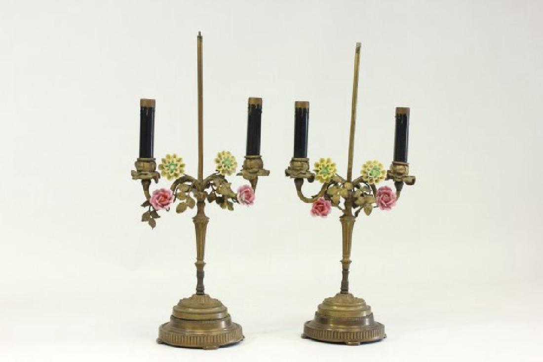 Pr Neoclassic Style Porcelain & Ormolu Candelabra (1 of 4)