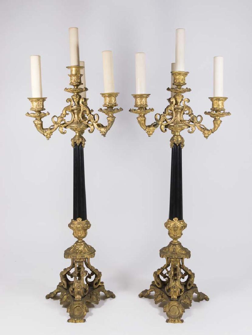 Pair Louis Philippe Ormolu & Marble Candelabra (1 of 4)