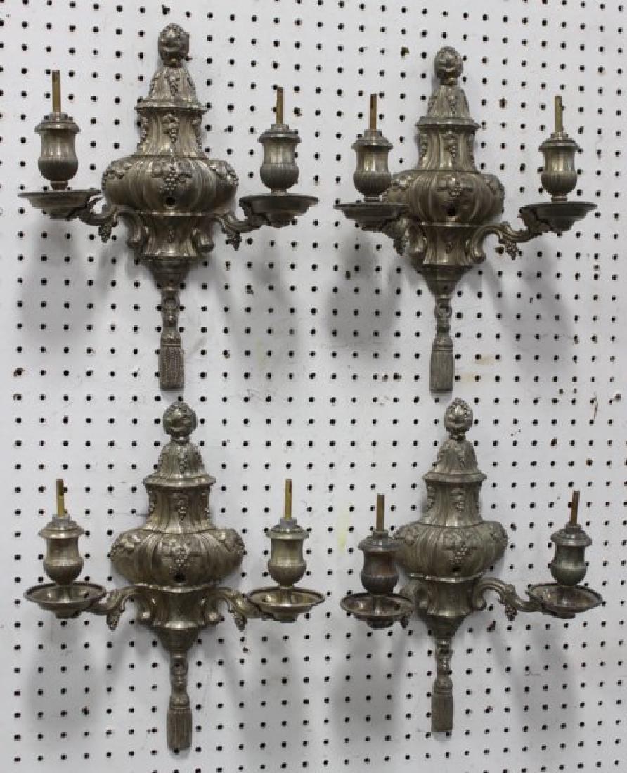 Set 4 Caldwell Silvered Bronze 2-Light Sconces (1 of 3)