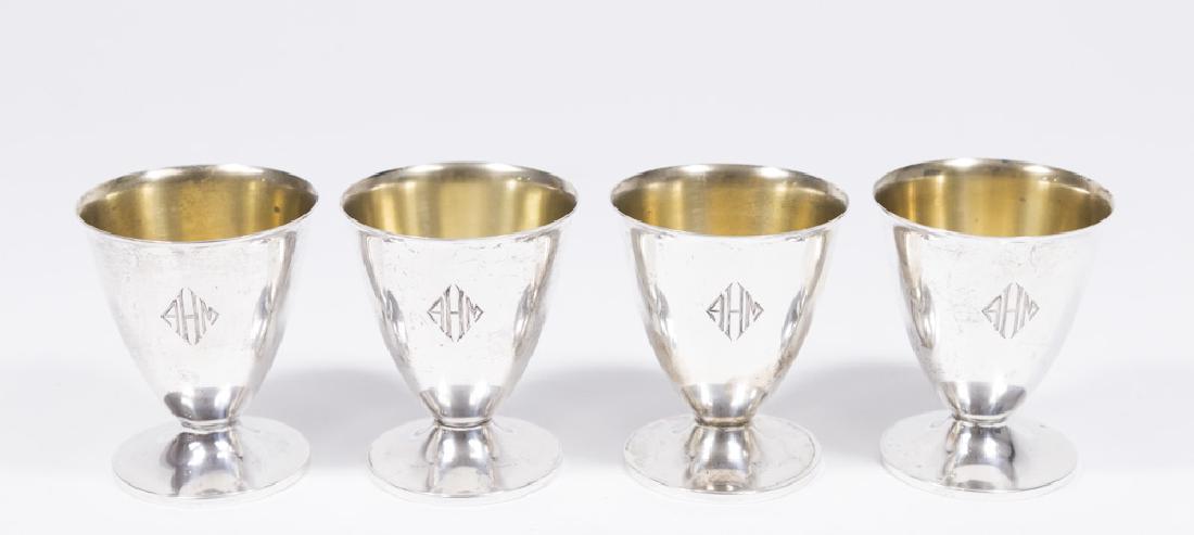 Set 4 Sterling Silver Toasting Cups (1 of 3)