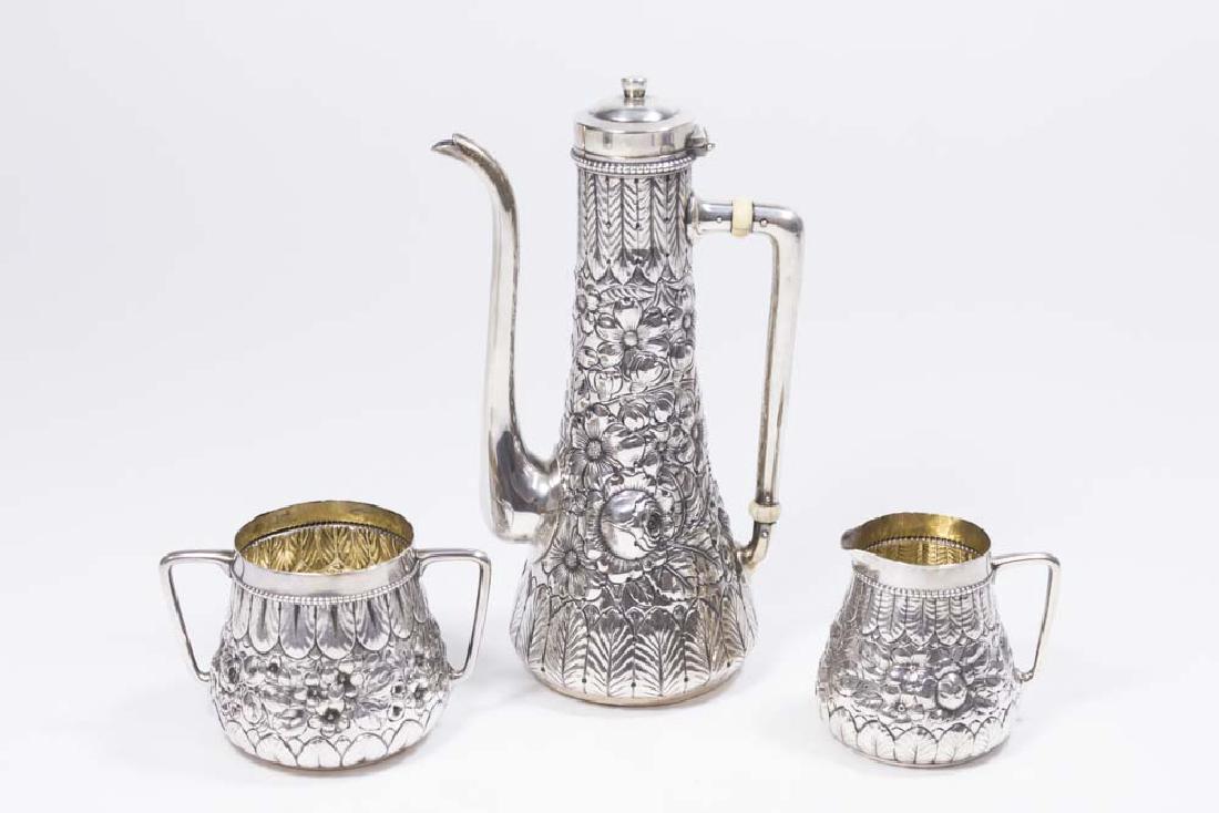 Gorham Sterling Silver Turkish 3-Piece Coffee Set (1 of 6)