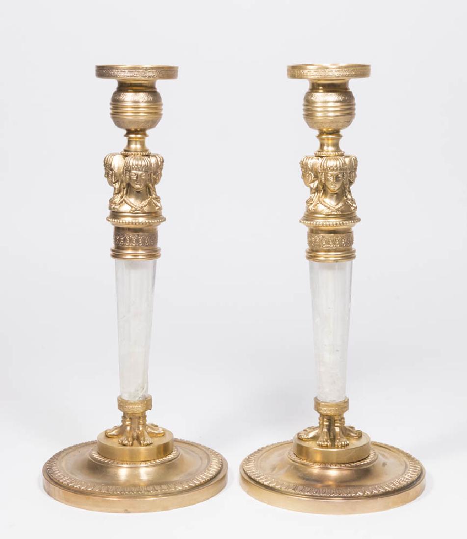 Pair Neoclassic Style Candlesticks (1 of 4)
