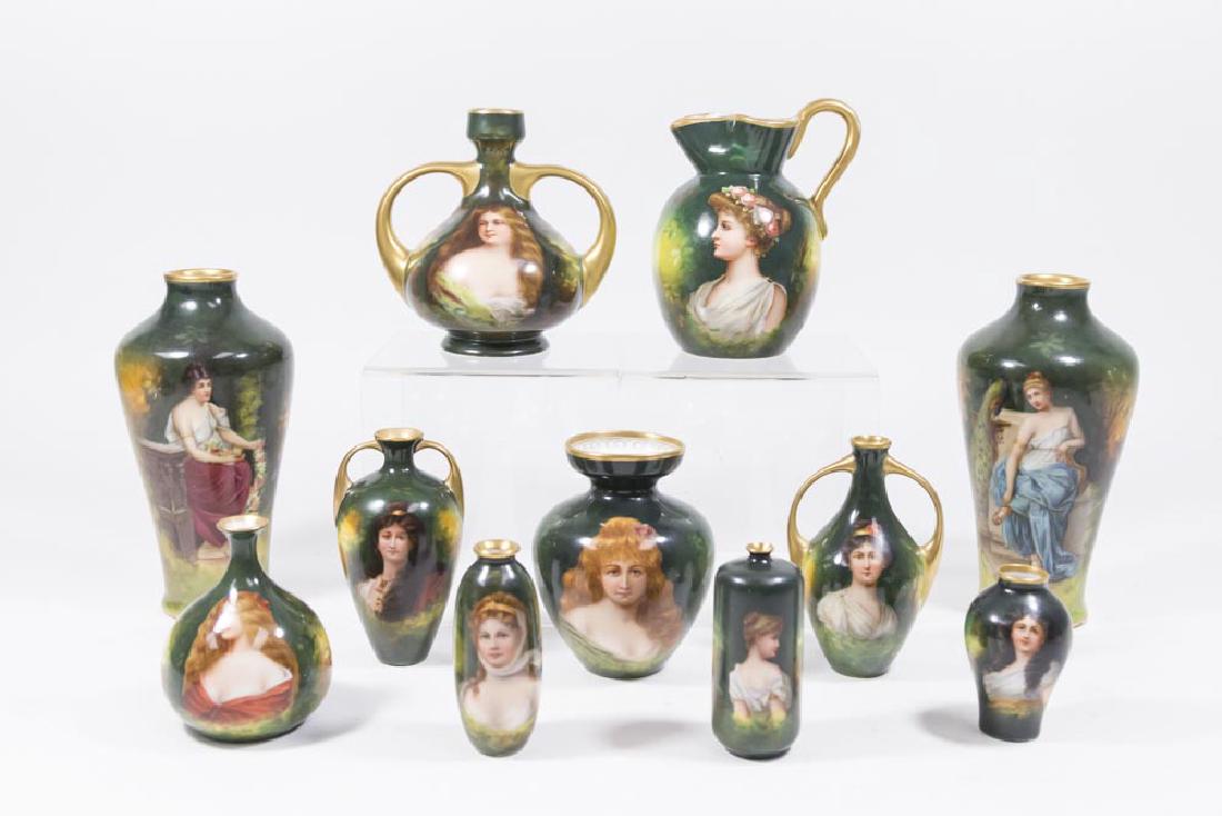 11 Pieces Royal Schwartzburg Mark Cabinet Vases (1 of 6)