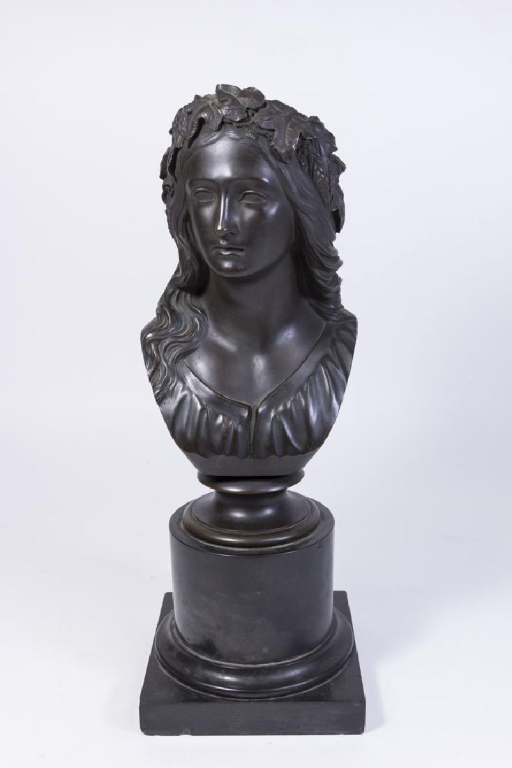 Ophelia Bronze Bust on Marble Base (1 of 5)