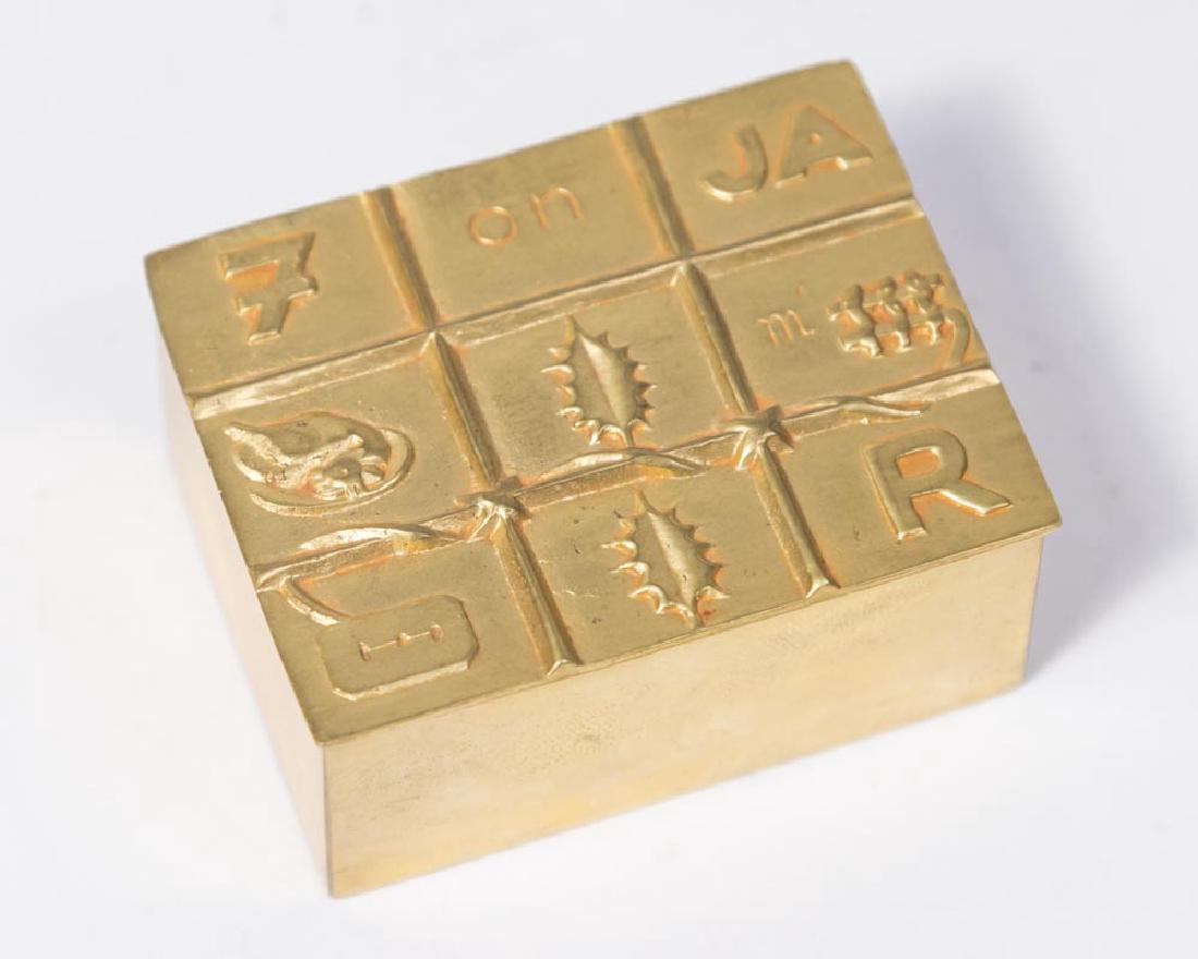 Line Vautrin Gilt Bronze Rebus Box (1 of 5)