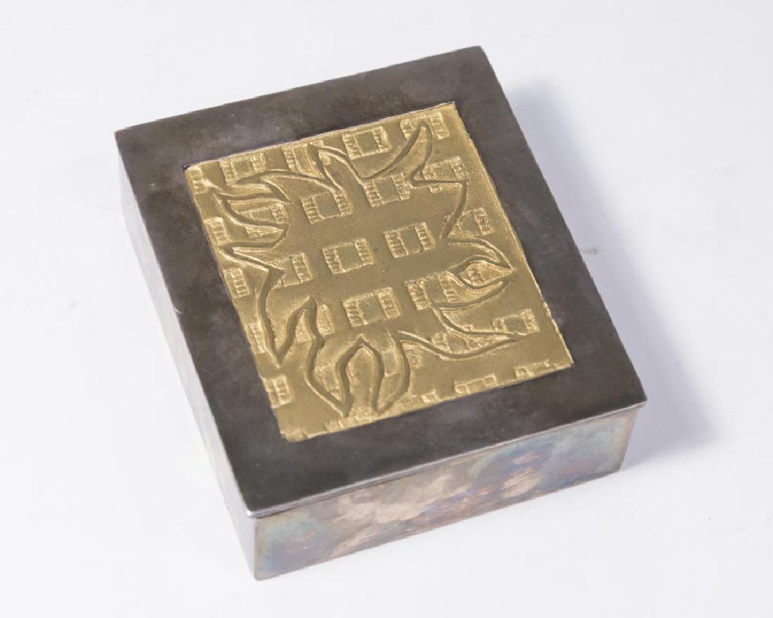 Line Vautrin Silvered & Gilt Bronze Box (1 of 6)