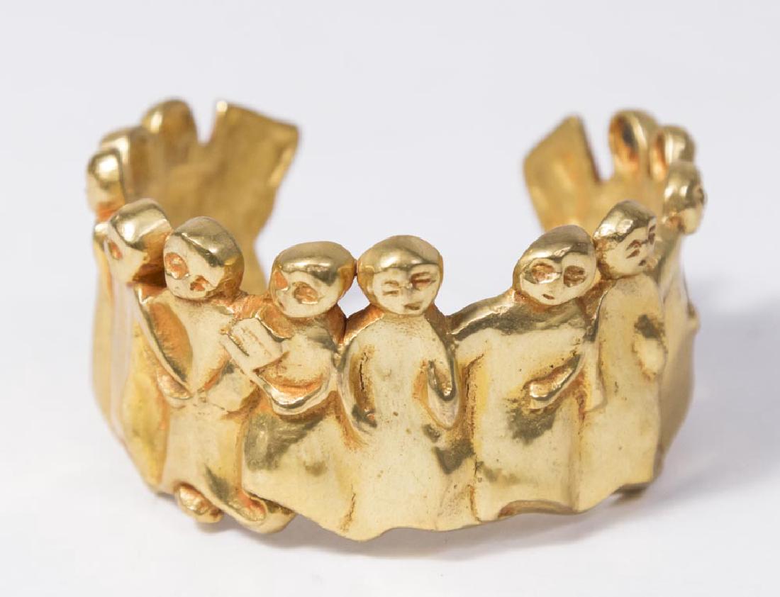 Line Vautrin "La Manif" Gilt Bronze Bracelet (1 of 4)