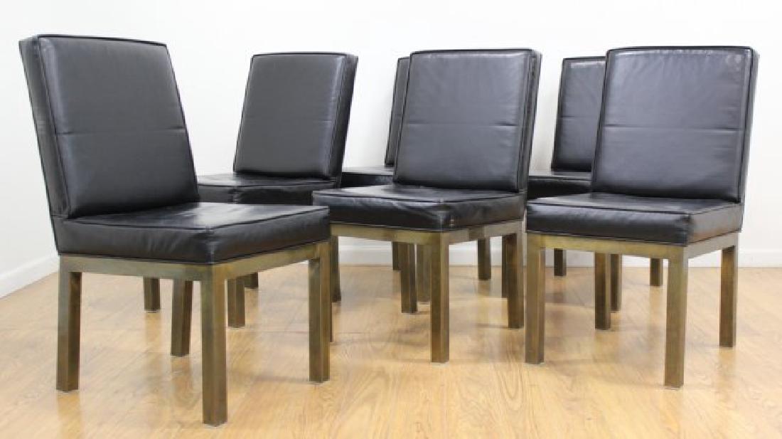 :6 Mastercraft Patinated Brass Dining Chairs (1 of 4)