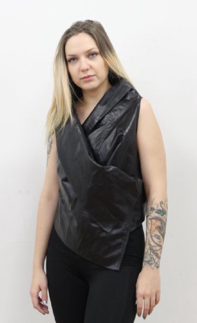 Ann Demeulemeester Black Leather Vest (1 of 2)