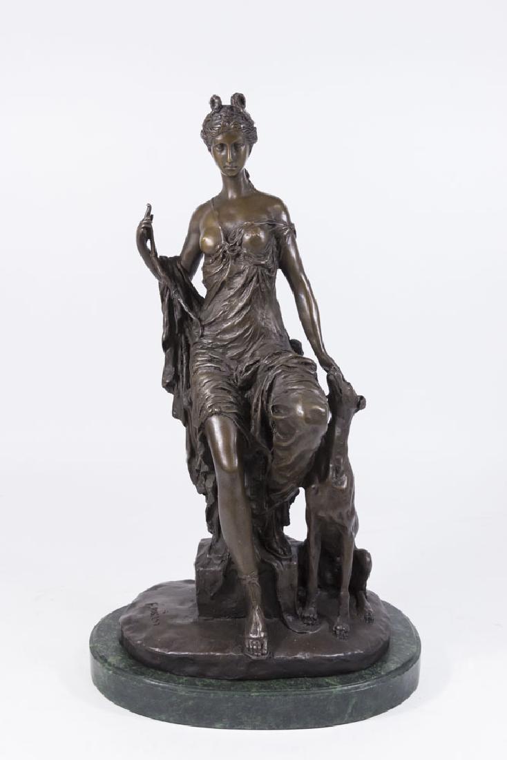 Bronze Diana on Marble Base (1 of 5)