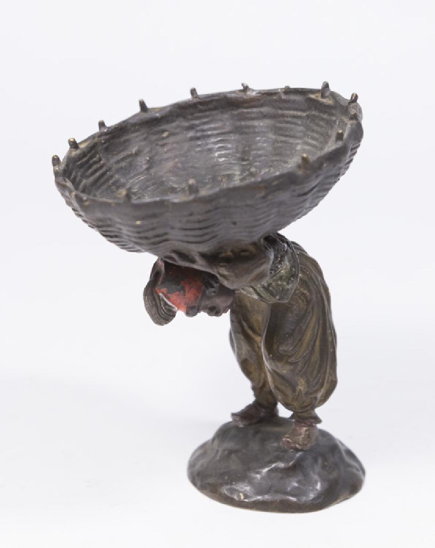 Vienna Bronze Nubian Figure Carrying Basket (1 of 5)