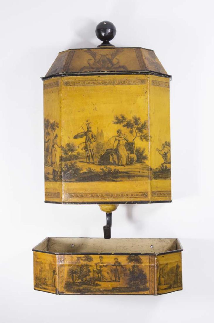 3-Piece Yellow Tole Stencilled Lavason (1 of 5)