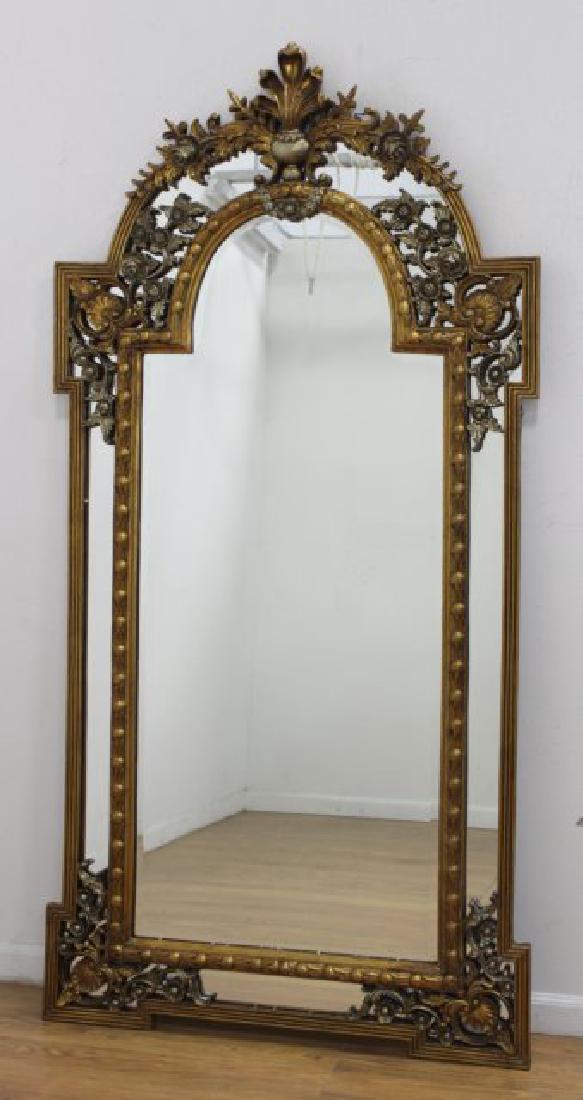 Large Rococo Style Gold & Silvered Mirror (1 of 3)