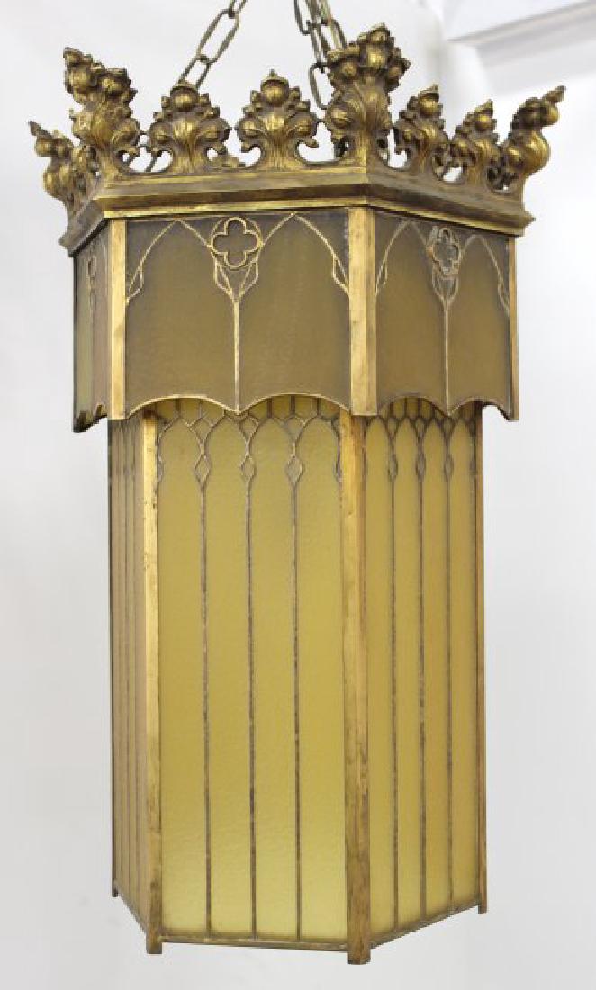 Early 20th Century Gothic Style Brass Lantern (1 of 2)