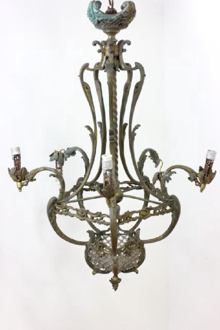 Louis XV Style Ormolu & Faceted Glass Chandelier (1 of 5)
