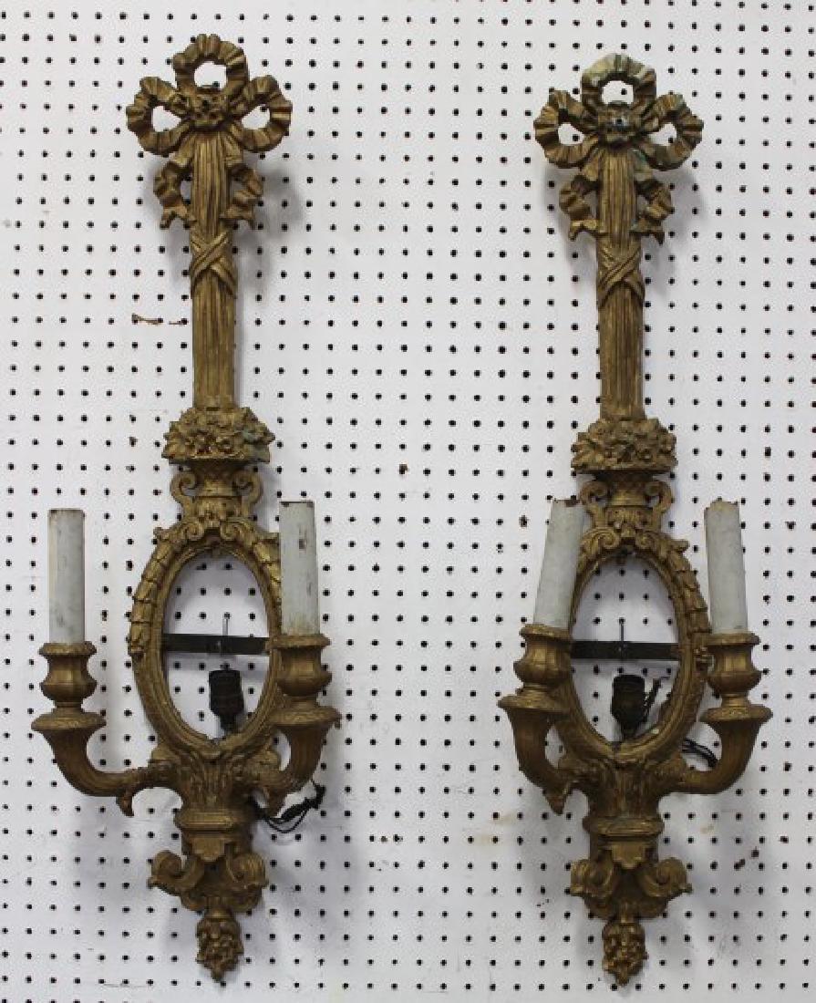 Pair Louis XV Style Composition 2-Light Sconces (1 of 3)