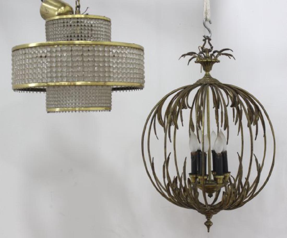 2 Mid-Century Brass Chandeliers (1 of 3)