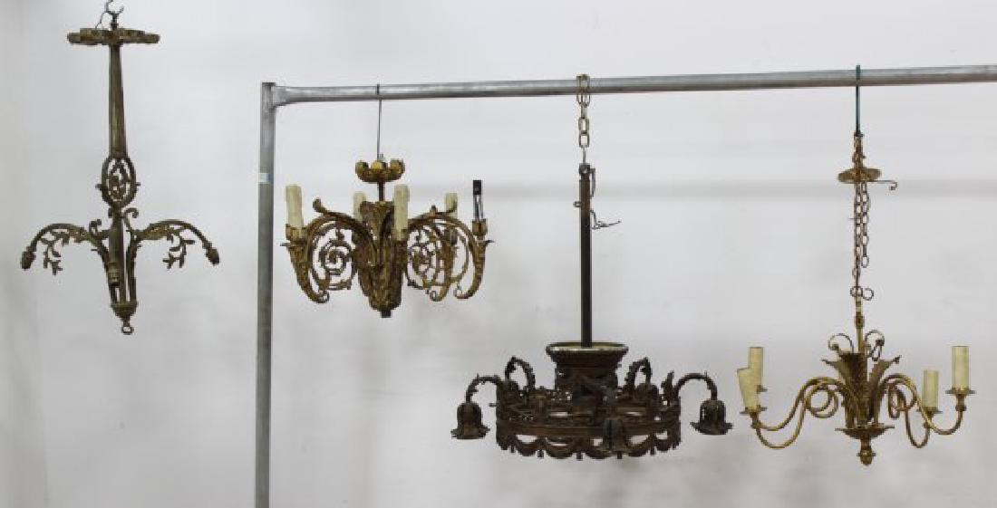 4 French Cast Brass Chandeliers (1 of 5)