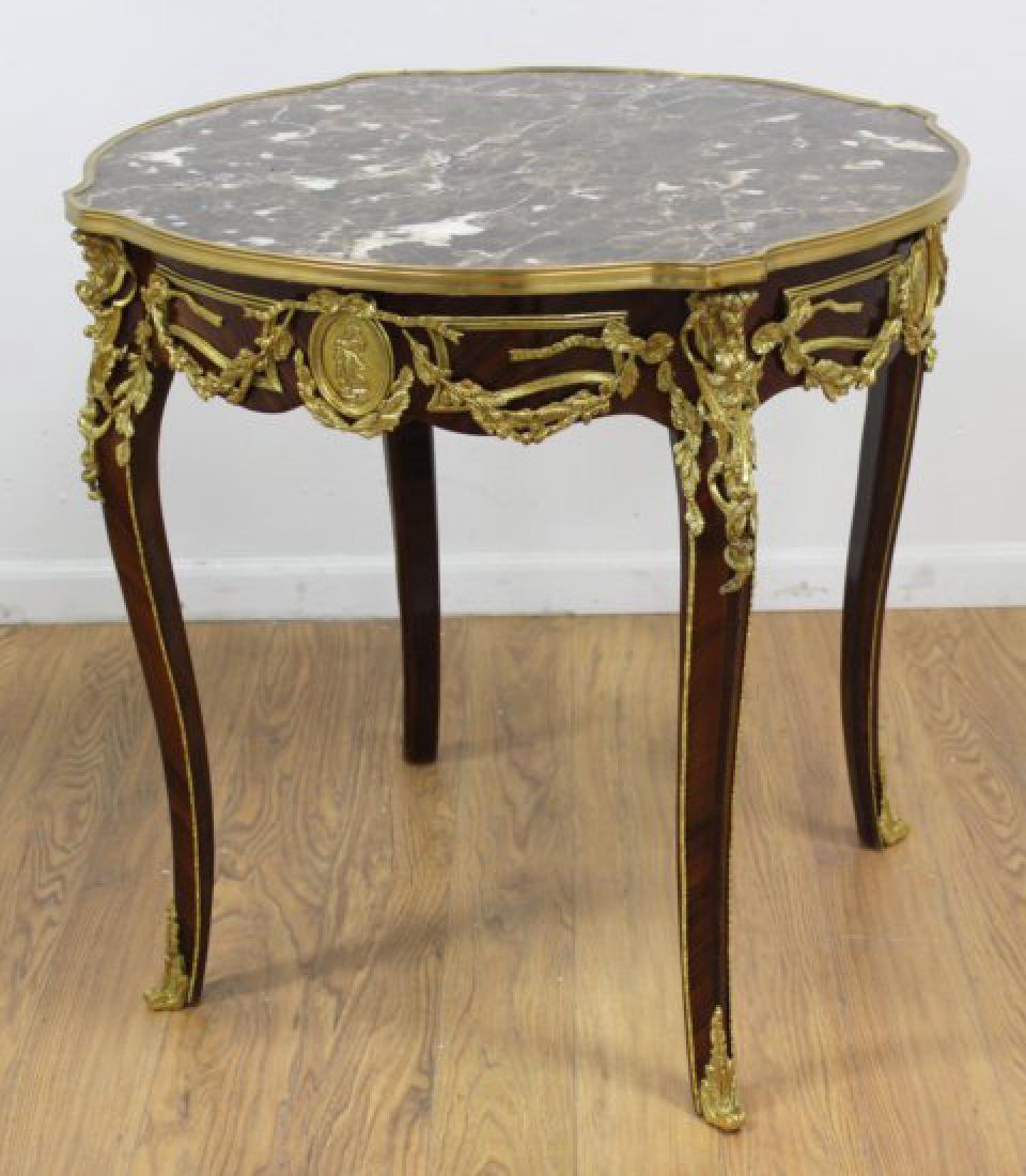 Louis XV Style Marble Top Gilt Bronze Mtd. Table (1 of 3)