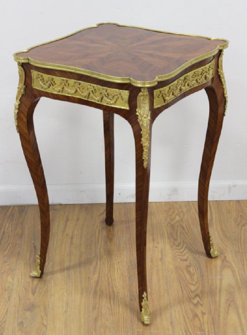 Louis XV Style Marquetry Side Table (1 of 2)