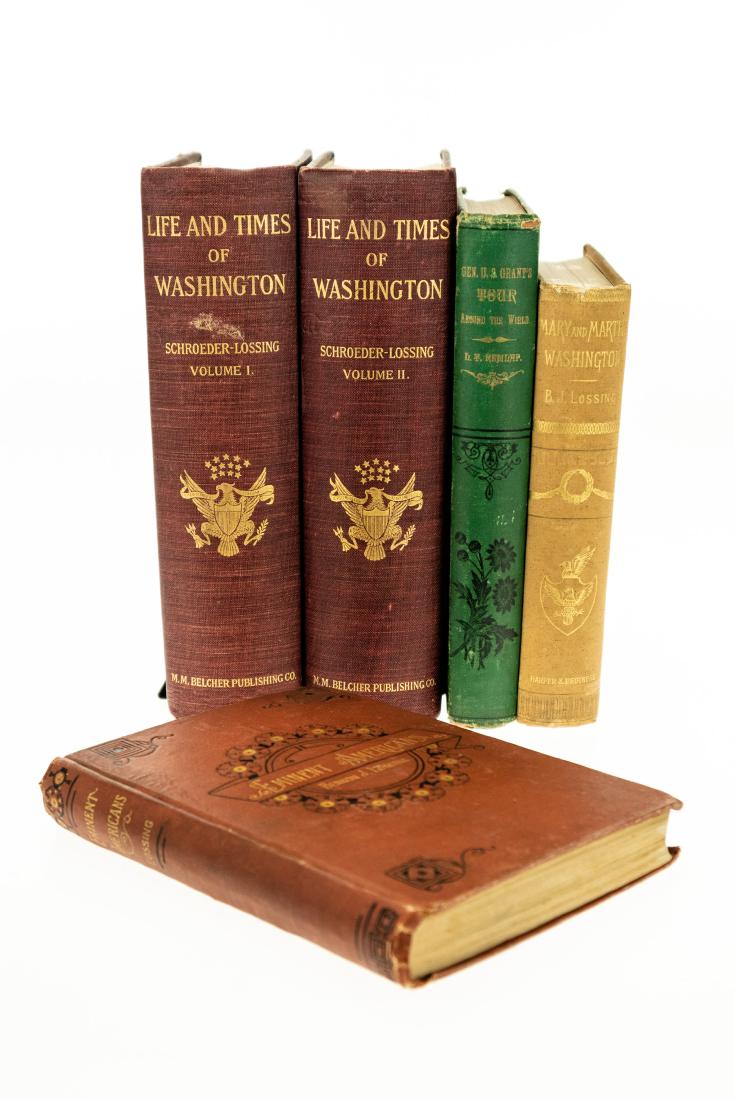 5V Gilt Bindings DECORATIVE ANTIQUE AMERICAN HISTORY (1 of 17)