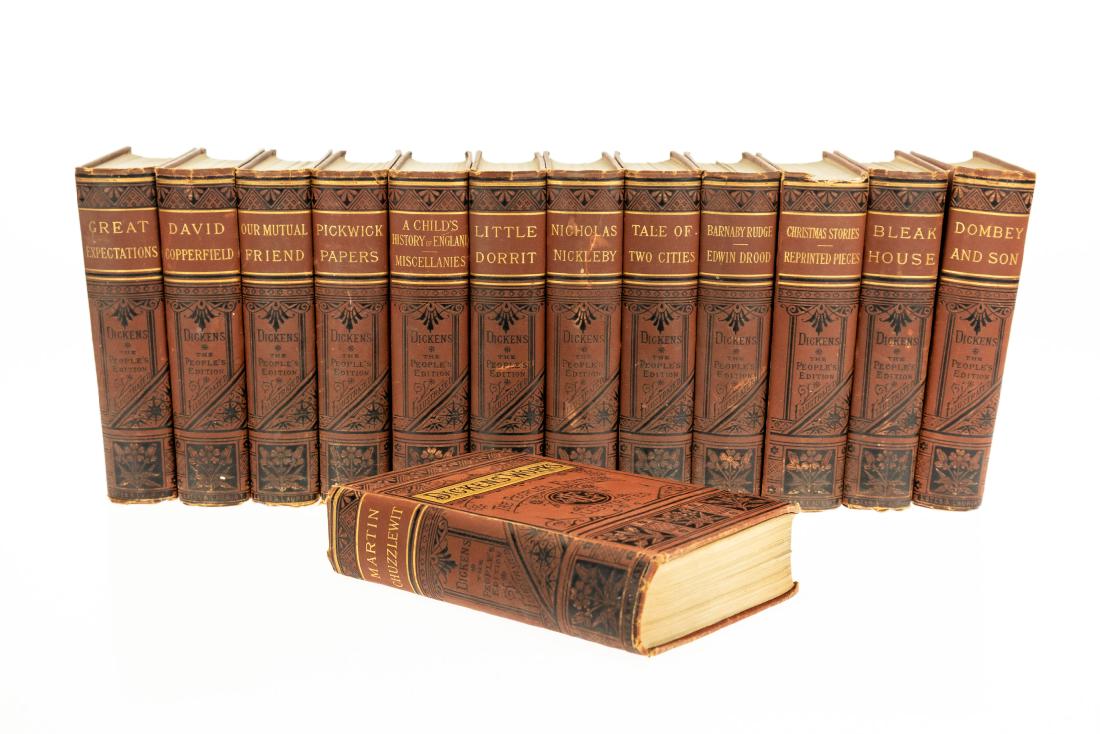 13V Charles Dickens COMPLETE WORKS 1881 Decorative (1 of 19)