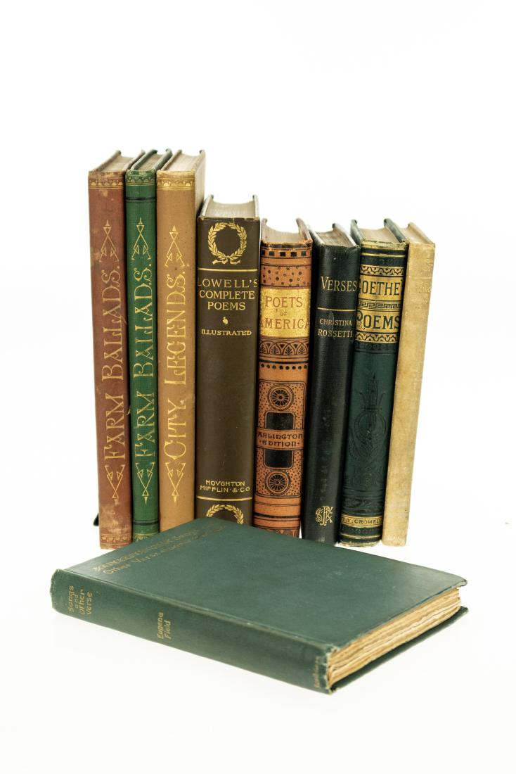 9V DECORATIVE ANTIQUE POETRY Victorian Gilt Bindings (1 of 16)