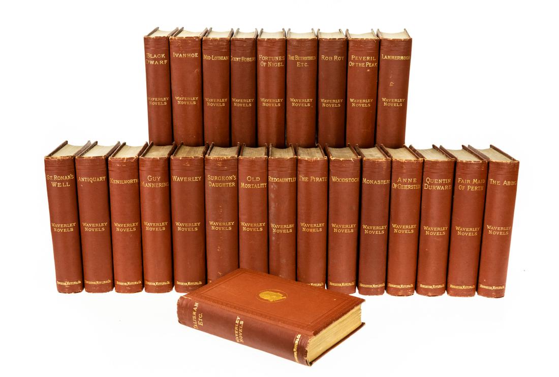 25V Sir Walter Scott UNIFORMLY BOUND WAVERLEY NOVELS (1 of 16)