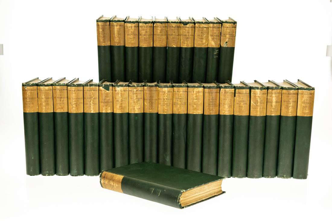 30V Victor Hugo UNIFORMLY BOUND VICTOR HUGO WORKS c1900: 30V Victor Hugo UNIFORMLY BOUND VICTOR HUGO WORKS c1900 Complete Deluxe Limited Edition Gilt Frontispiece Les Miserables Shakespeare Notre-Dame De Paris Dramas Poems Essays Man Who Laughs Toilers of t