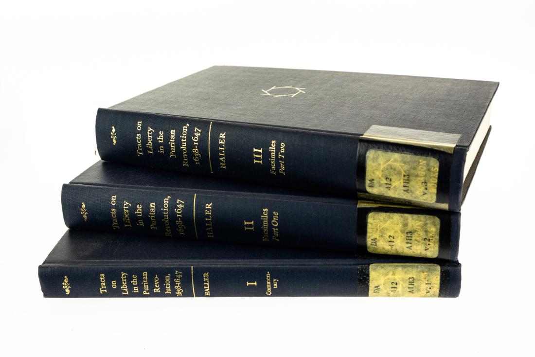 3V William Haller TRACTS ON LIBERTY IN THE PURITAN (1 of 11)