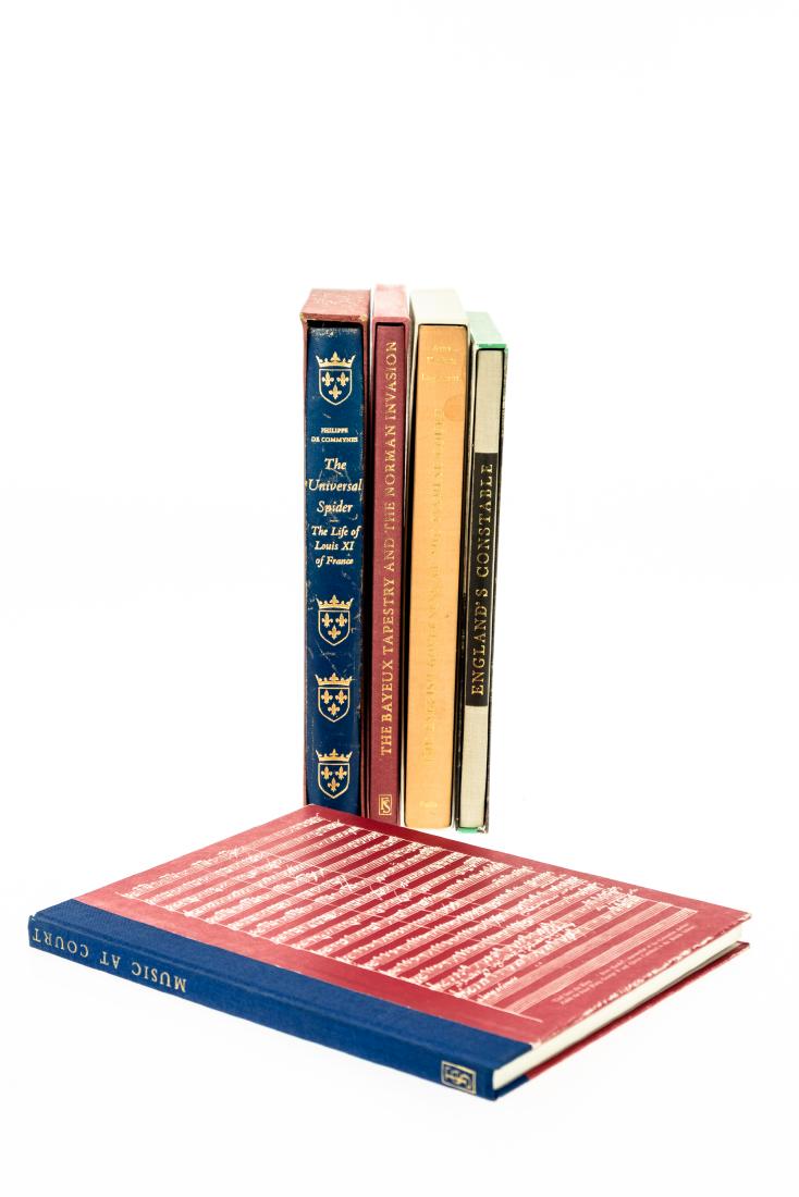 5V Decorative Bindings FOLIO SOCIETY ART & HISTORY: 5V Decorative Bindings FOLIO SOCIETY ART & HISTORY Slipcased Gilt Illustrated Maps English Governess Siamese Court Bangkok Anna Leonowens John Constable Christopher Hogwood Bayeux Tapestry Louis XI Fr