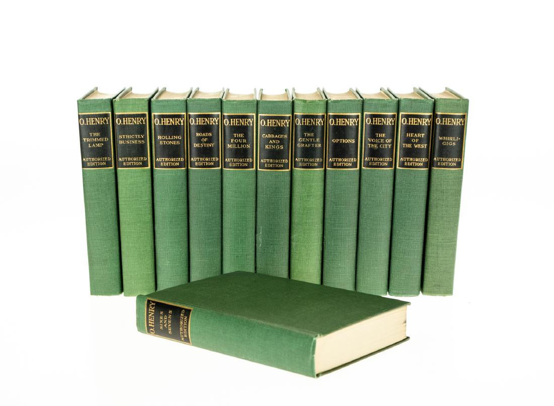 12V O Henry UNIFORMLY BOUND WORKS 1917 Gilt Lettering (1 of 13)