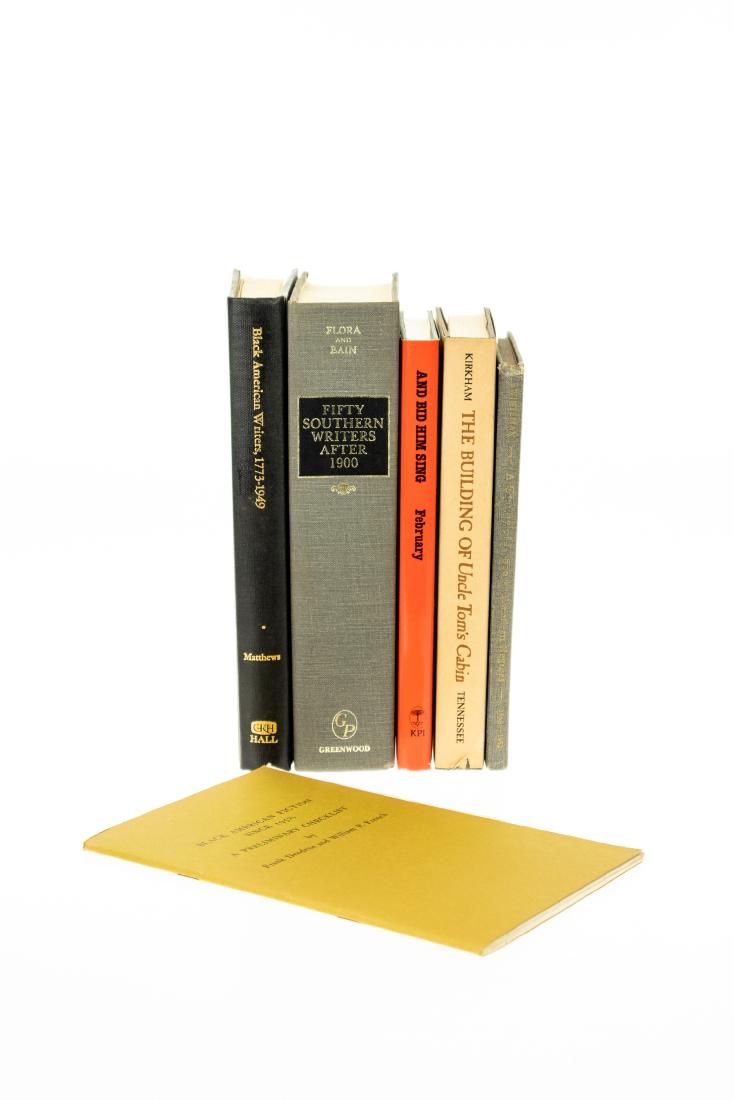 6V Literary Reference AMERICAN SOUTH BOOKS-ON-BOOKS &: 6V Literary Reference AMERICAN SOUTH BOOKS-ON-BOOKS & LITERARY HISTORY African-American Bibliographies Cultural Domination Black American Fiction Writers Union List Uncle Toms Cabin Harriet Beecher St