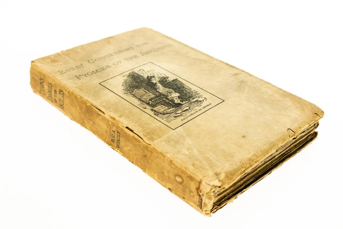 Edward Tyson A PHILOLOGICAL ESSAY CONCERNING THE: Edward Tyson A PHILOLOGICAL ESSAY CONCERNING THE PYGMIES OF THE ANCIENTS 1894 Limited Edition Edited By Bertram C A Windle Inscribed & Signed By David MacRitchie Solomon T H Hurwitz Aboriginal Race Br