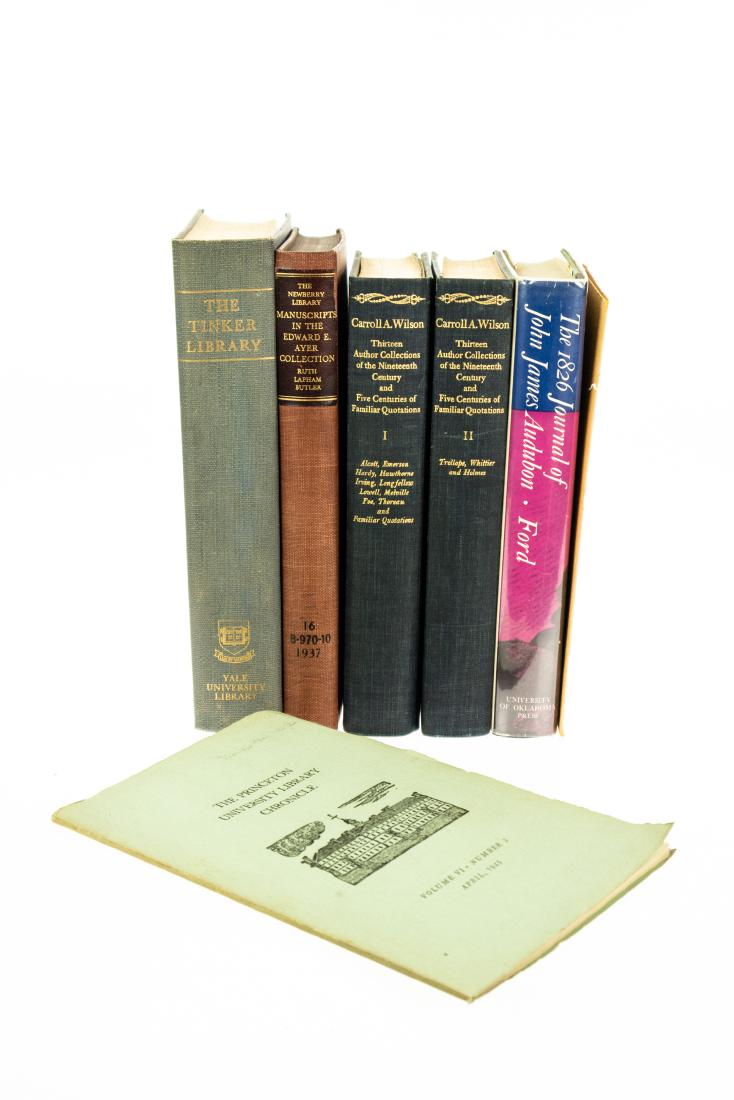 7V Books-On-Books LITERARY & PRINTING HISTORY Newberry: 7V Books-On-Books LITERARY & PRINTING HISTORY Newberry Library Edward E Ayer Collection Journal John James Audubon Illustrated Princeton University Library Chronicle 1945 Carroll A Wilson George Matth