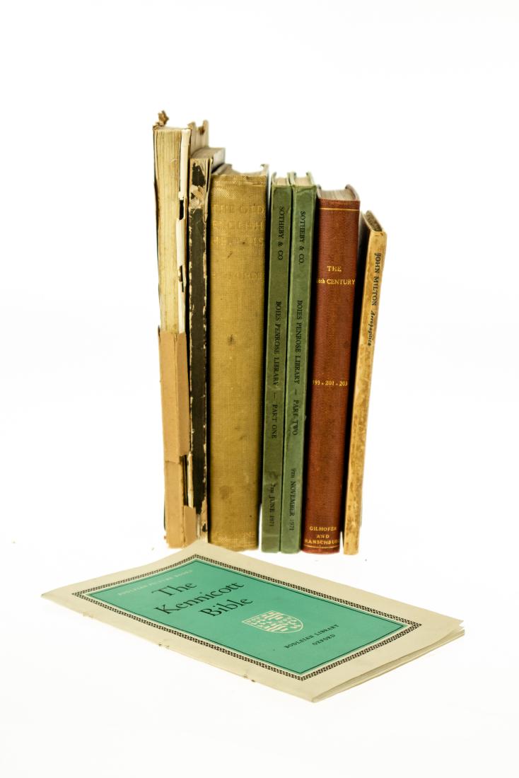 8V Collectible Reference HISTORY OF EARLY BOOKS &: 8V Collectible Reference HISTORY OF EARLY BOOKS & MANUSCRIPTS Incunabula Bibliography Vintage & Antique Kennicott Bible Illustrated Facsimile Areopagitica Milton Sale Catalogues Boies Penrose Library 