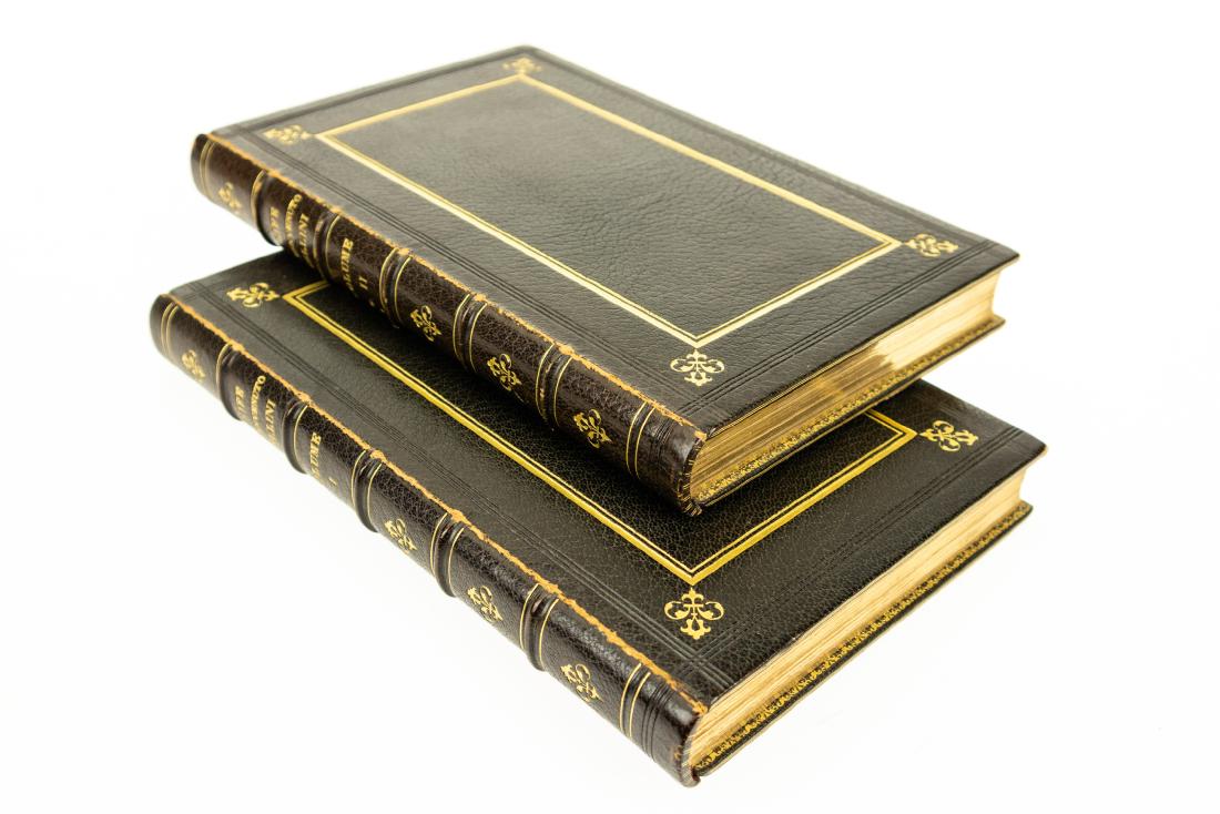 2V Benvenuto Cellini THE LIFE OF BENVENUTO CELLINI 1906: 2V Benvenuto Cellini THE LIFE OF BENVENUTO CELLINI 1906 Deluxe Full Fancy Leather Bindings Full-Edge Gilt Tooling Illustrated Renaissance Italian Sculptor Goldsmith Soldier Artist Musician Autobiograp