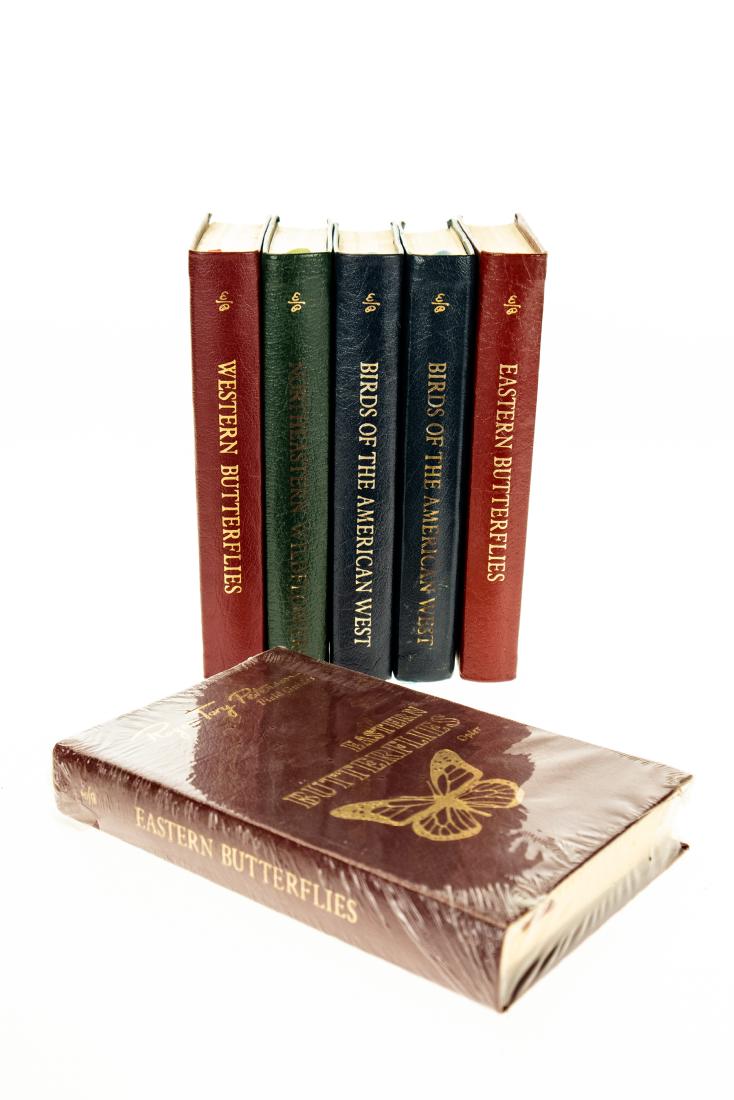 6V Collectible Field Guides ROGER TORY PETERSON NATURE: 6V Collectible Field Guides ROGER TORY PETERSON NATURE GUIDES Fiftieth Anniversary Edition Leatherbound Gilt Edge Gilt Embossing Easton Press Eastern Butterflies Birds American West Northeastern Wildf